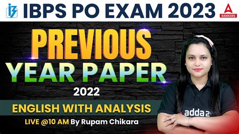 Ibps Po 2023 Ibps Po English Previous Year Question Paper By Rupam Chikara Youtube