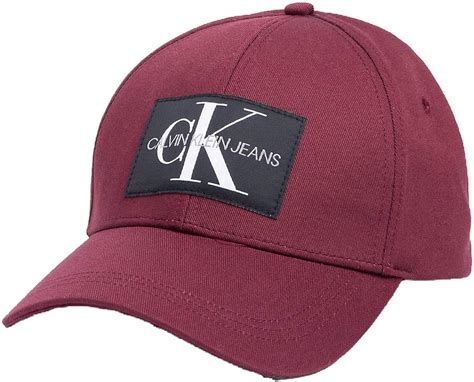 Calvin Klein Monogram Hat Hats And Caps One Size Burgundy Men At Amazon