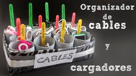 Organizador De Cables Y Cargadores Organizador Con Cajas De Cart N