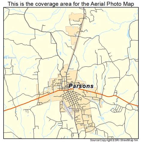 Aerial Photography Map Of Parsons Tn Tennessee