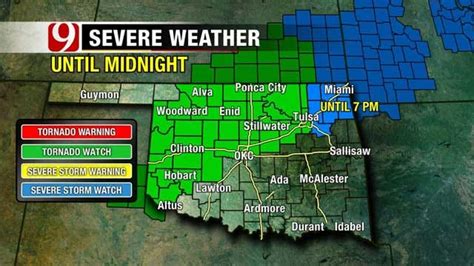 Severe Storms Threatening Possible Tornadoes Throughout Oklahoma