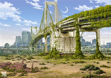 Green Anime City Wallpapers Wallpaper Cave