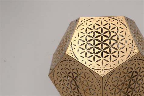 Flower Of Life Dodecahedron Table Light Cozo