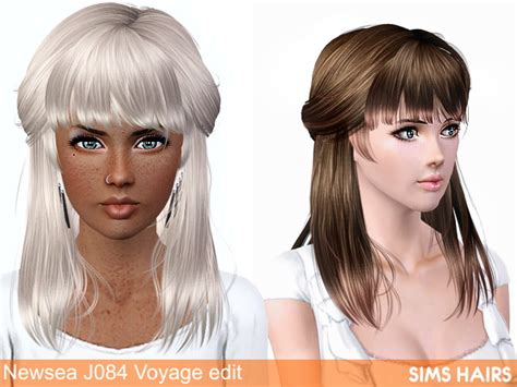 Newseas J084 Voyage Af Hairstyle Retextured By Sims Hairs