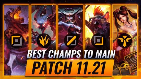 3 BEST Champions To MAIN For EVERY ROLE In Patch 11 21 League Of