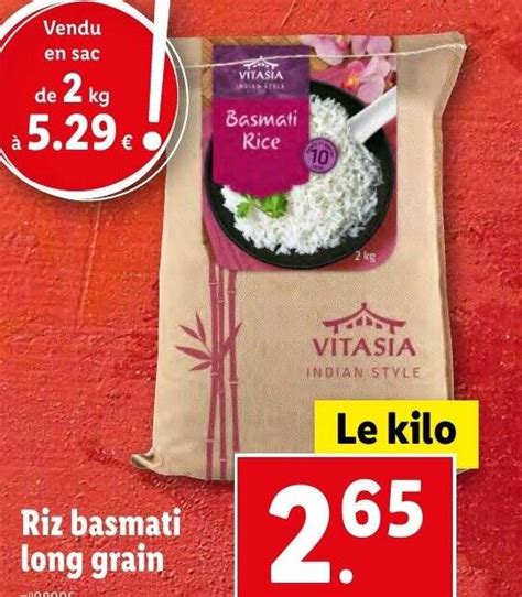 Promo Riz Basmati Long Grain Chez Lidl