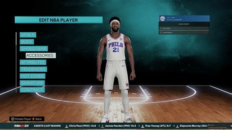 Nba K Next Gen Edit Player Menu For Pc With Hair Style Switching