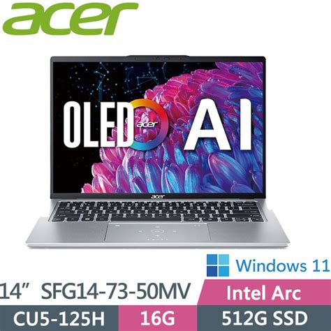 Acer Swift Go Sfg Mv Cu H G G Pcie W Wuxga Oled