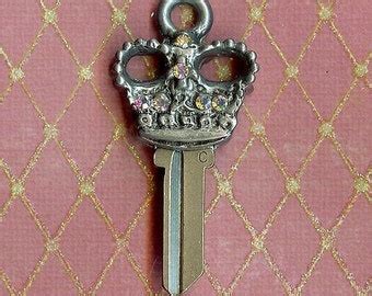 Queens Crown House Key With Swarovski Crystals Etsy