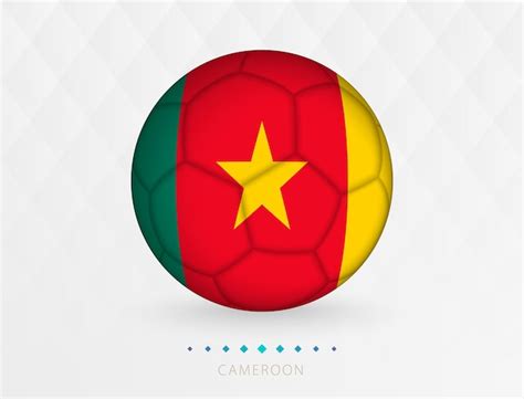 Premium Vector Football Ball With Cameroon Flag Pattern Soccer Ball