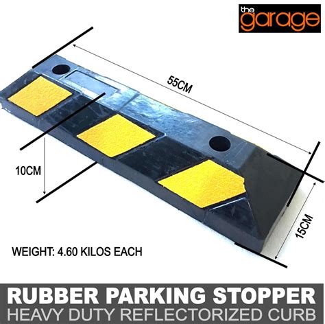 Saikohshop Yonsheng Parking Stopper For Garage Heavy Duty Rubber