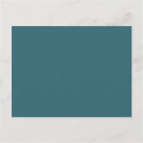 Peacock Blue (Dark Teal or Deep Aqua) Solid Color Postcard | Zazzle ...