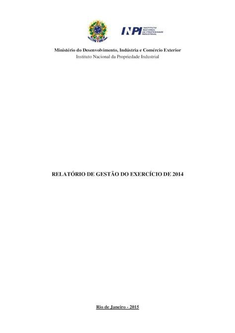 PDF RELATÓRIO DE GESTÃO DO EXERCÍCIO DE 2014 Relatório de Gestão do