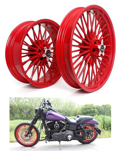 Buy Tarazon Red Front Rear Spoke Wheels For Harley Dyna Low Rider