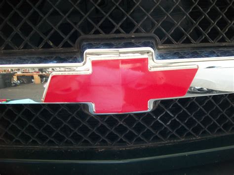 Red 2 Vinyl Sheets Chevy Bowtie Emblem Overlay Grill You Cut Wrap Cover 2020 Ebay