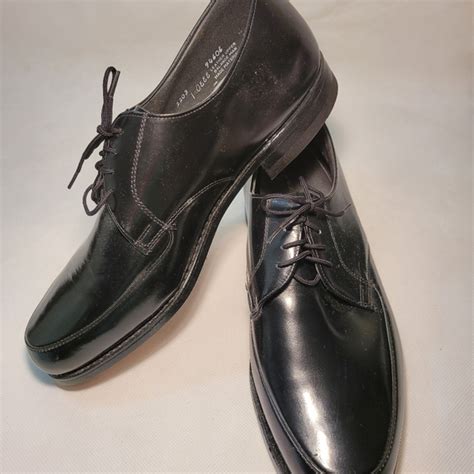 Towncraft Shoes Vintage New Nos Black Leather Dress Men Shoe Plain