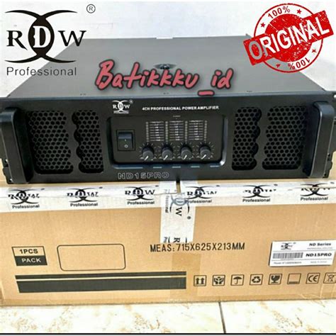 Jual Power Amplifier Rdw Nd Pro Nd Pro Nd Pro Original By Rdw