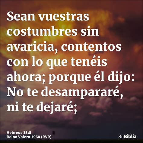 Hebreos 13 5 Biblia