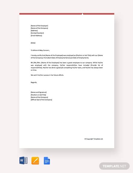 Work Experience Letter 11 Examples Format Pdf