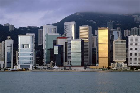 Tapety moře město panoráma města Hongkong architektura voda