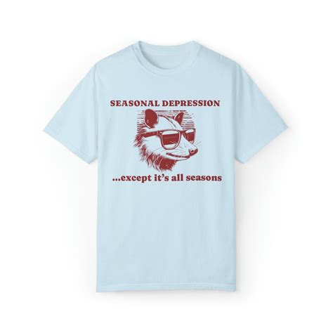 Mental Health Possum Shirt Seasonal Depression Sad Neurodiversity Tee