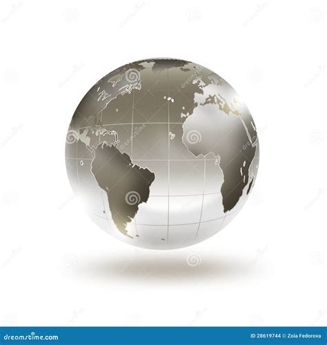 Metal World Map Royalty Free Illustration 97682694
