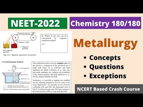 Metallurgy Neet Ncert Based Crash Course Chemistry