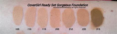 Covergirl Ready Set Gorgeous Foundation Review And Swatches Of Shades