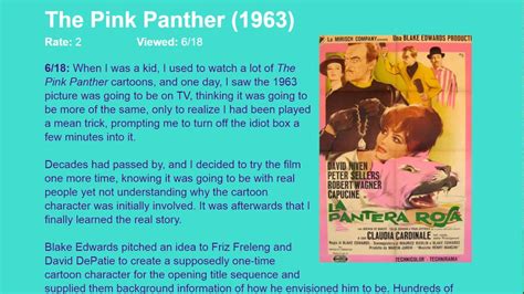 Movie Review The Pink Panther 1963 Hd Youtube