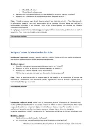 Fiche De Suivi Des Comp Tences Support P Dagogique Tudiant Pdf