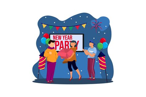 Party Outdoor New Year Flat Design 14977638 Vector Art at Vecteezy