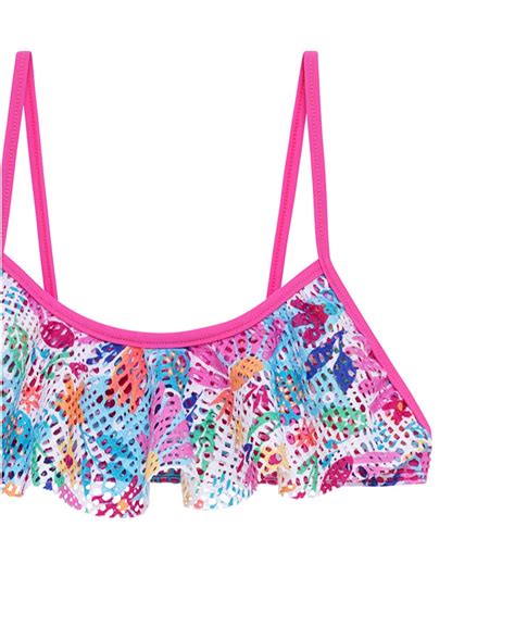 Bikini de niña con volante y estampado de flores Dolores Cortés El Corte Inglés