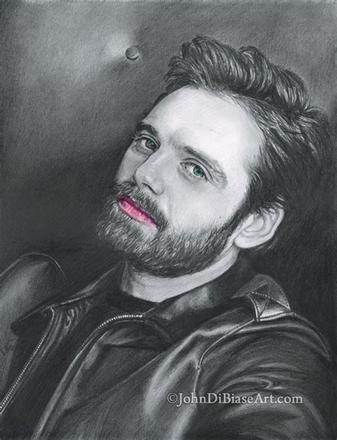 Sebastian Stan Commissioned Freehand Drawing The Artwork Of John Dibiase