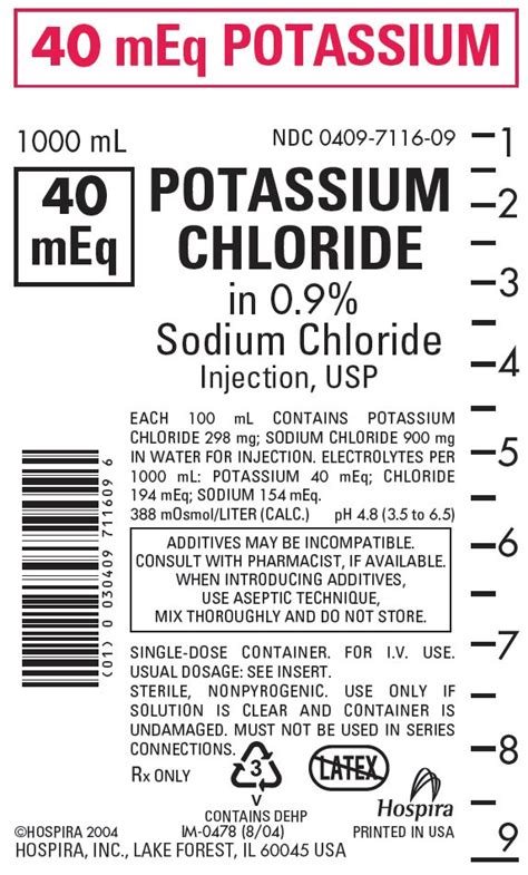 Potassium Chloride in Sodium Chloride - FDA prescribing information ...