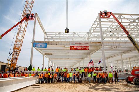 Lg Energy Solution Michigan Inc Tops Out New Production Facility