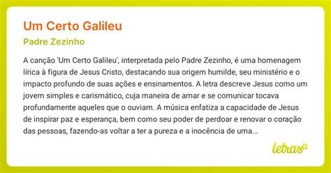 Letra Da Musica Um Certo Galileu - 5
