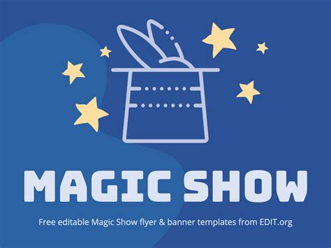 create  magic show poster  editable templates