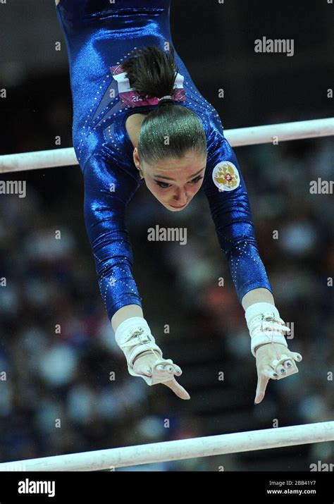 Russia S Aliya Mustafina Competes On The Uneven Bars During The