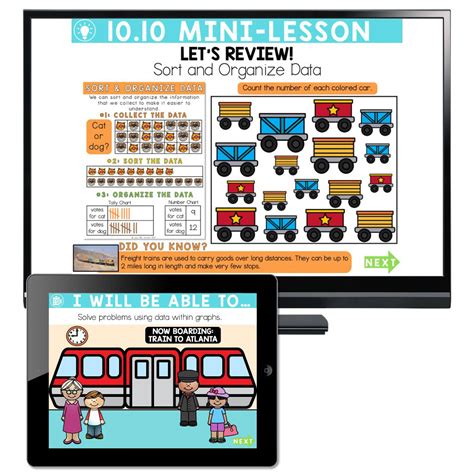 Lucky To Learn Math 1st Grade Lesson 10 10 Graphs And Data Review Teaching Slides