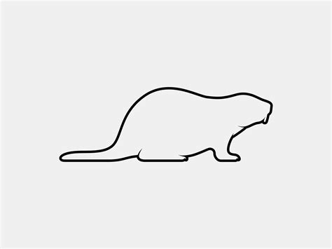 beaver outline vector silhouette 11139386 Vector Art at Vecteezy