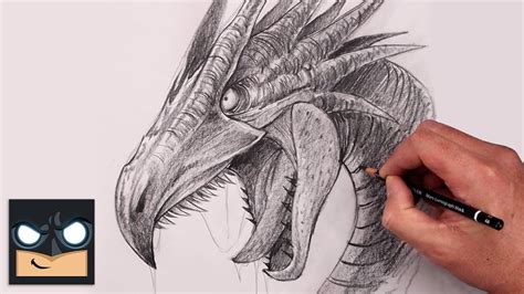 How To Draw A Dragon Sketch Tutorial Youtube