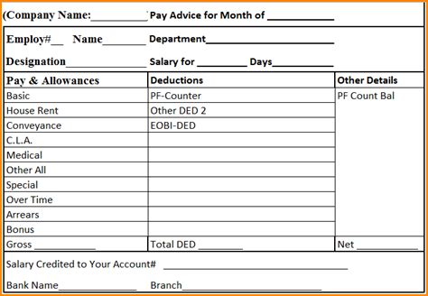 Format For Drivers Salary Slip Software Bluebpo
