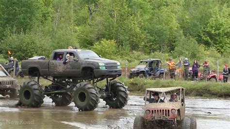 Extreme 4x4 Off Road Mega Trucks Mudding In Big Pond Pickupt Trucks In