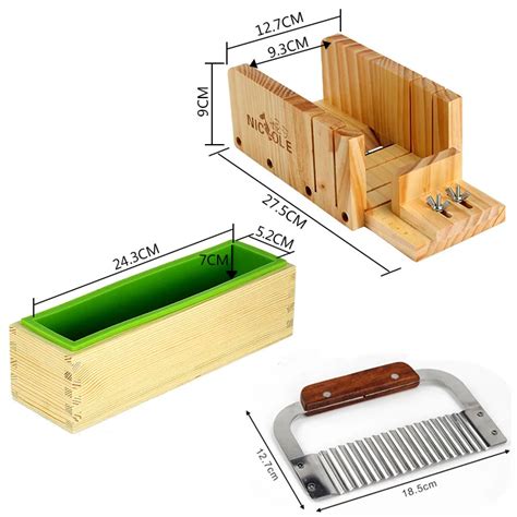 Adjustable Wooden Loaf Soap Cutter Hardwood Handle Stainless Crinkle