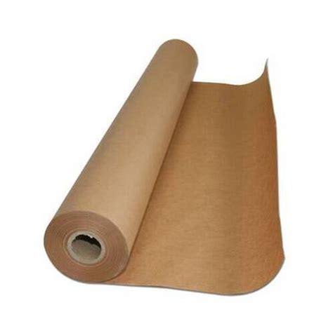 Brown 50 Meter 0 85mm Thick 180 Gsm Eco Friendly Mixed Pulp Plain Kraft