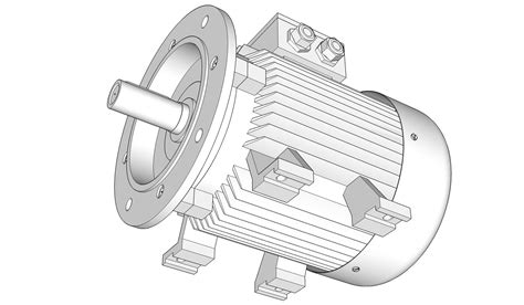 Electric Motor 3d Model 14 3ds Fbx Dae Obj Skp Free3d