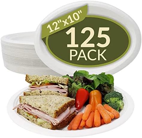 Amazon Brheez Disposable Oval Paper Dinner Plates Count More