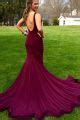 Mermaid Backless Dusty Rose Sequin Prom Dress With Spaghetti Straps