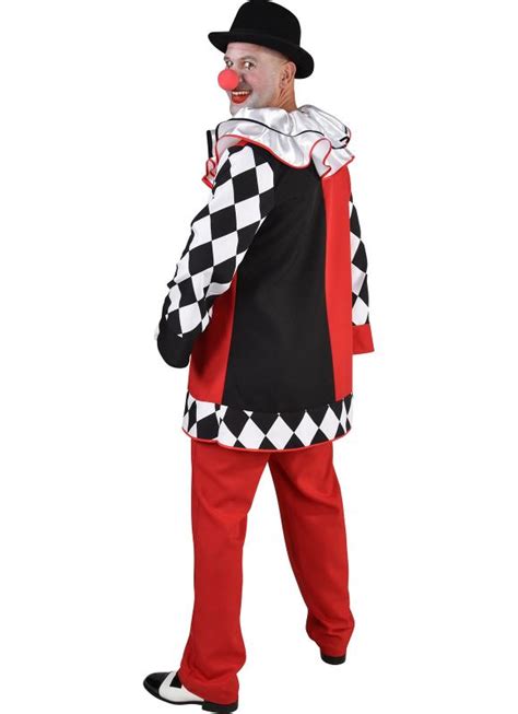 Clown Pierrot Frack Harlekin Kostüm Jacke Weste Mantel Kasper Kleid