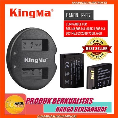 Jual Kingma Paket Complete Battery Batere Baterai Charger Set Lp E